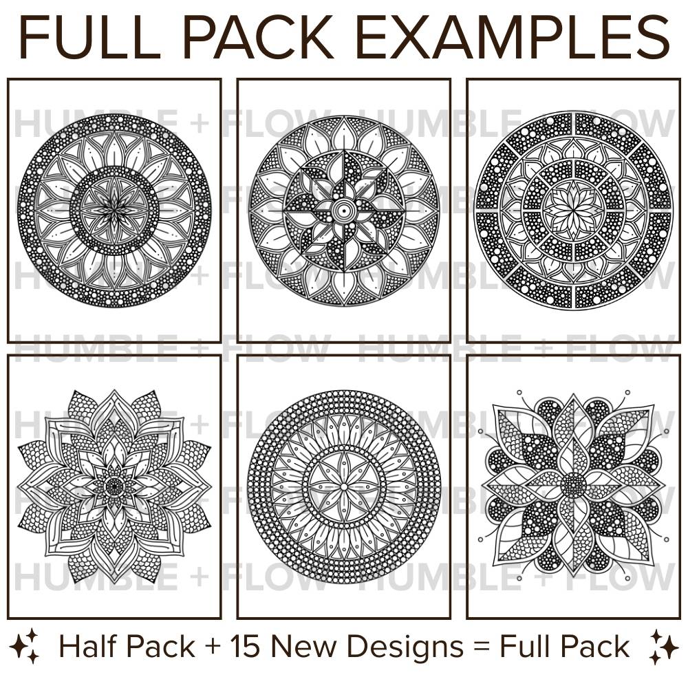 Calm Collection - Instant Download | Printable Mandala Coloring Pages