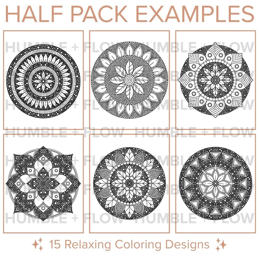 Flow Collection - Instant Download | Printable Mandala Coloring Pages