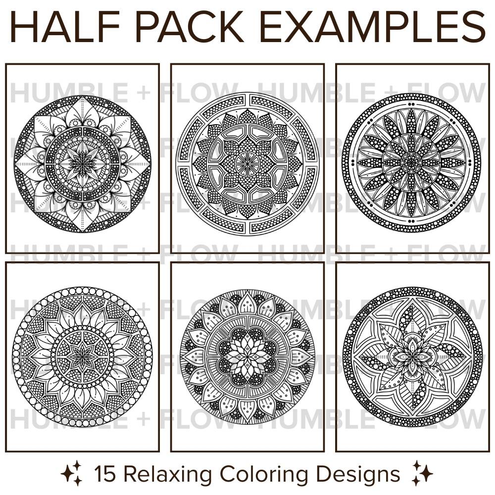 Calm Collection - Instant Download | Printable Mandala Coloring Pages