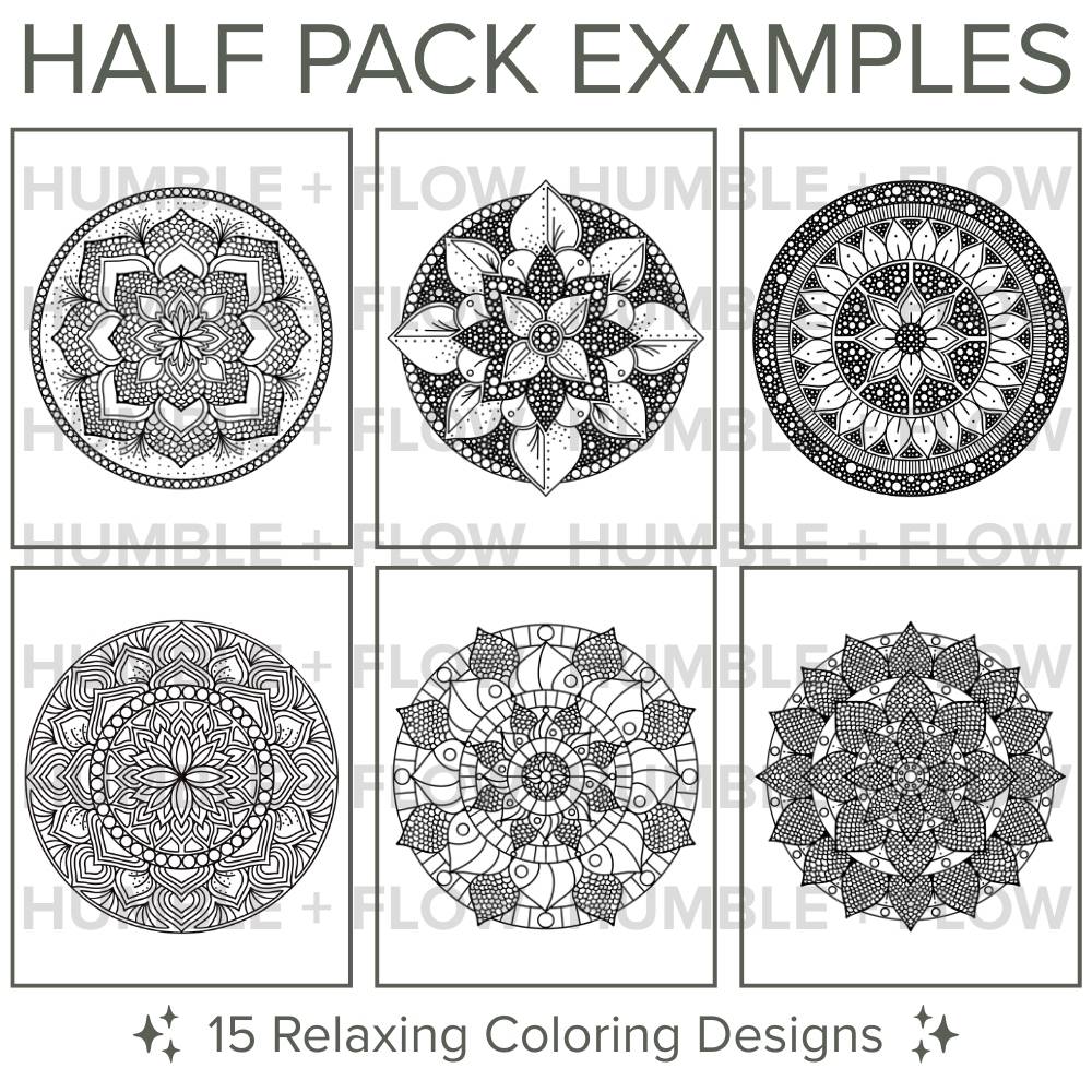 Zen Collection - Instant Download | Printable Mandala Coloring Pages